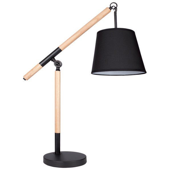 Nordic Black And Wood Table Lamp - Lighting.co.za