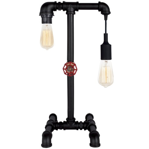 Steampunk Black 2 Light Table Lamp - Lighting.co.za