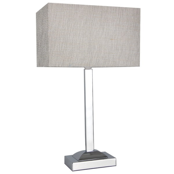 Vera Chrome And Champagne Shade Table Lamp - Lighting.co.za