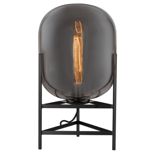 Cleo Black And Smoke Glass Table Lamp - Lighting.co.za