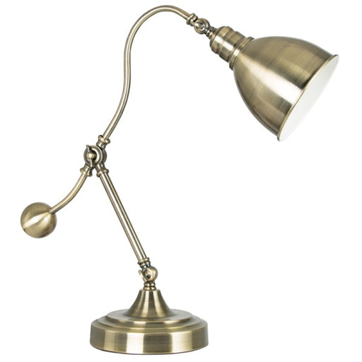Olga Antique Brass Vintage Desk Lamp - Lighting.co.za