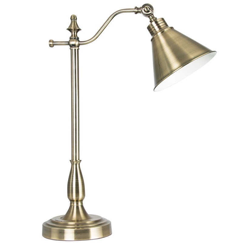 Vermont Antique Brass Vintage Desk Lamp - Lighting.co.za
