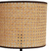 Bora Plain Black and Rattan Cane Shade Table Lamp - Lighting.co.za