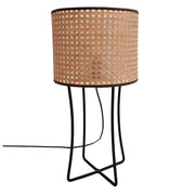 Bora Jasper Black and Rattan Cane Shade Table Lamp - Lighting.co.za