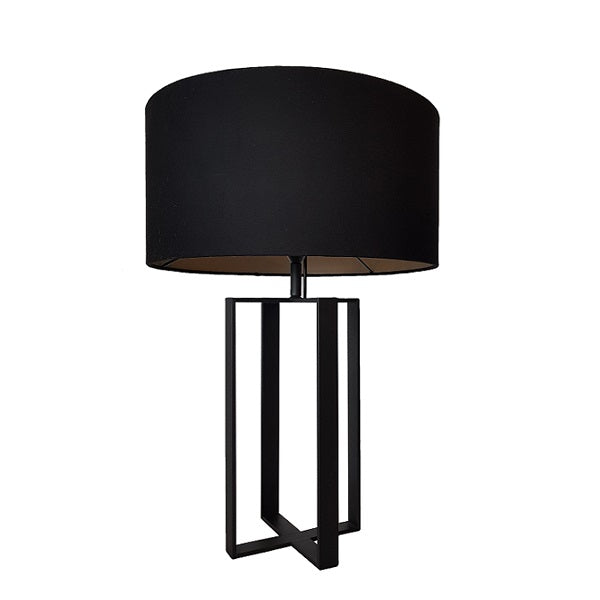 Giraffe Quad Black Metal And Shade Table Lamp - Lighting.co.za