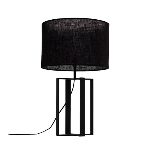 Giraffe Quad Black Metal And Shade Table Lamp 2 Sizes - Lighting.co.za