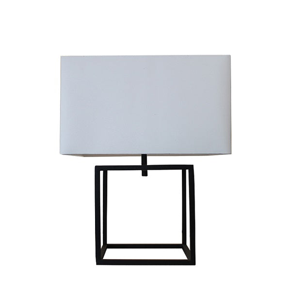 Greyton Cube Black And White Shade Table Lamp - Lighting.co.za