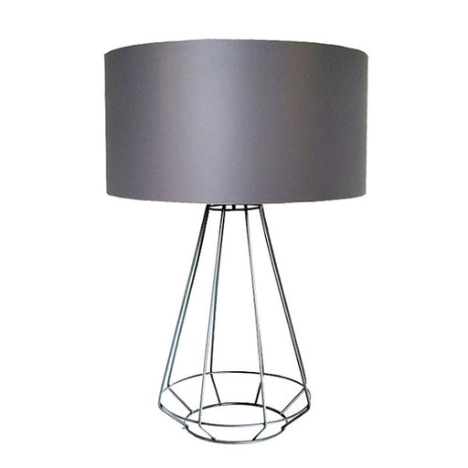 Facet Grey Wire Grid And Shade Table Lamp - Lighting.co.za