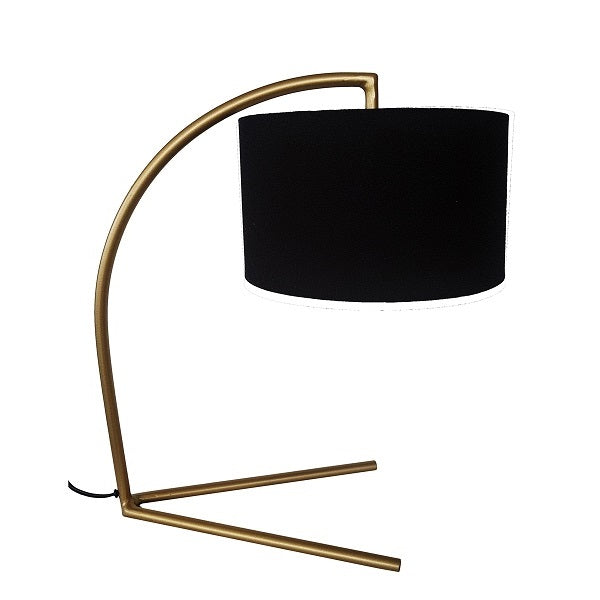 Yin Arco Gold And Black Shade Table Lamp - Lighting.co.za