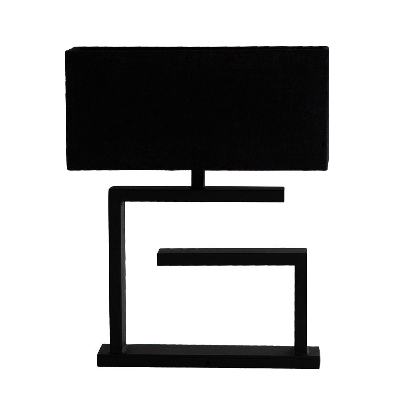 Dylan Luxe Large Black With Shade Table Lamp - Lighting.co.za