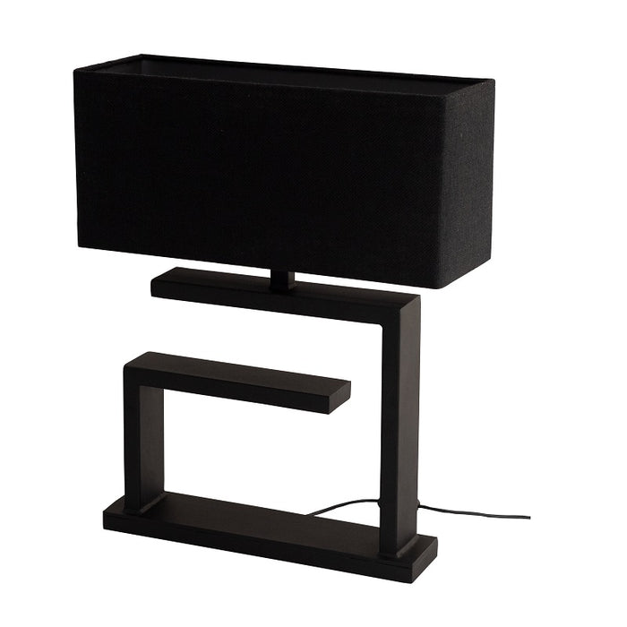 Dylan Luxe Large Black With Shade Table Lamp - Lighting.co.za