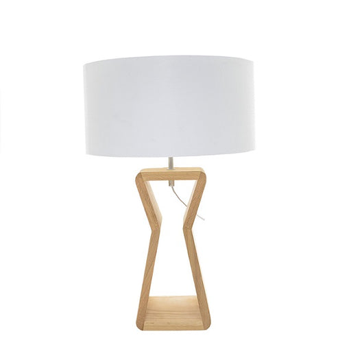 Davenport Oak Wood And Shade Table Lamp - Lighting.co.za