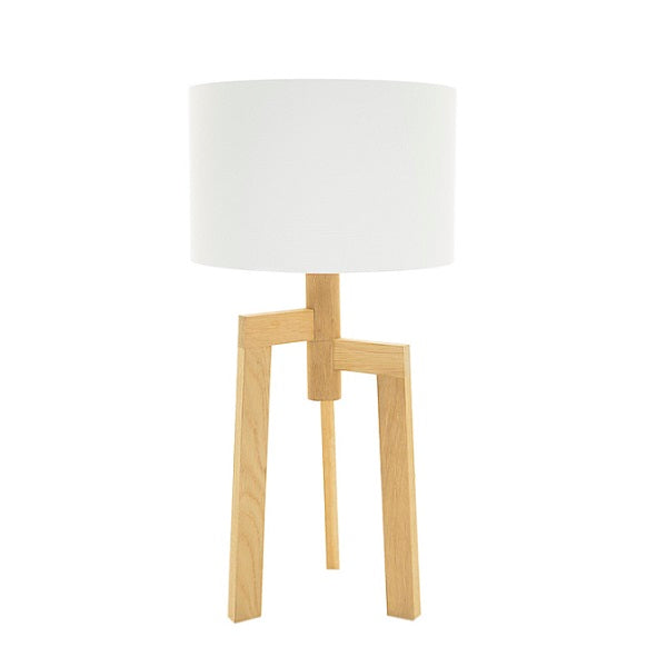 Manor Oak Wood And Shade Table Lamp - Lighting.co.za