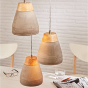 Tarega Single Concrete And Wood Pendant Light - Lighting.co.za