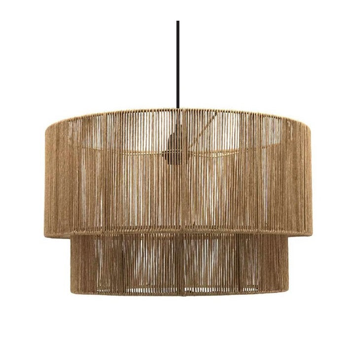 Tiana Double Drum Rattan Pendant Light - Lighting.co.za