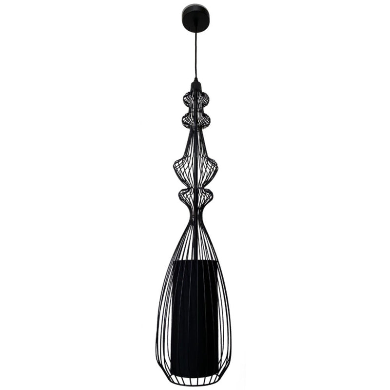 Tokyo 3 Long Black Wire Shade Pendant Light - Lighting.co.za