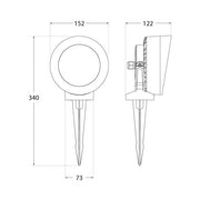 Fumagalli Tommy CTC LED Black Outdoor EL Spike Light - Lighting.co.za