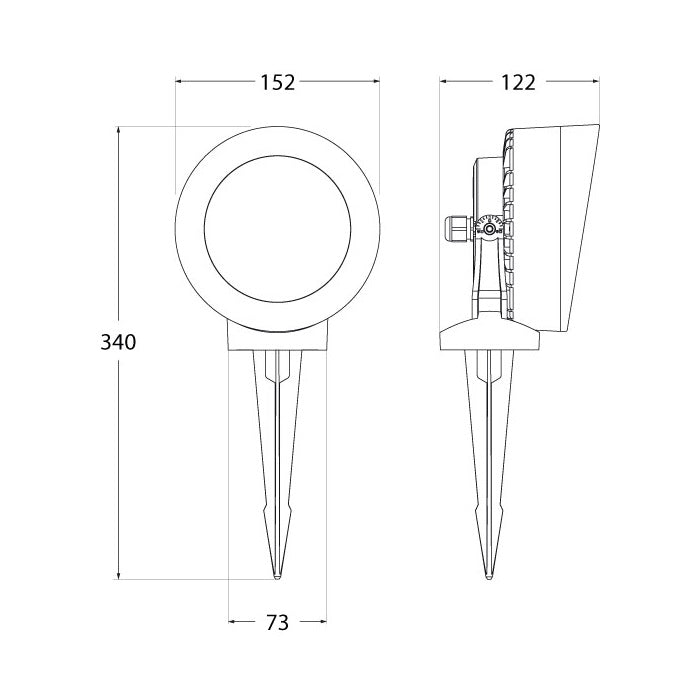 Fumagalli Tommy CTC LED Black Outdoor EL Spike Light - Lighting.co.za