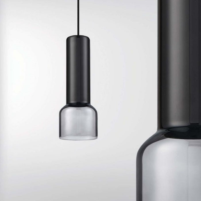 Torch Black and Smoke Glass Pendant Light - Lighting.co.za