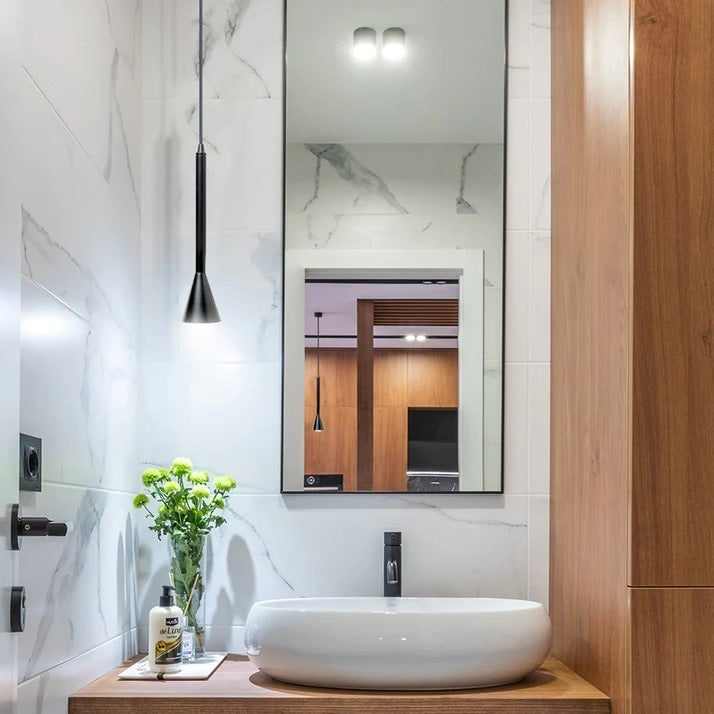 Torre Black | White GU10 Slim Flute Pendant Light 2 Sizes - Lighting.co.za