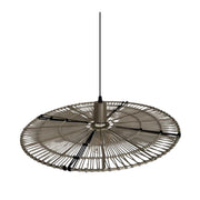 Tribal Disk Natural and Black Woven Rope Pendant Light 2 Options - Lighting.co.za
