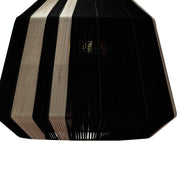 Tribe Black and Natural Woven Rope Short Bell Pendant Light - Lighting.co.za