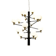 TwentyOrb Black and Gold 20 Light Spiral Tier Pendant Light - Lighting.co.za