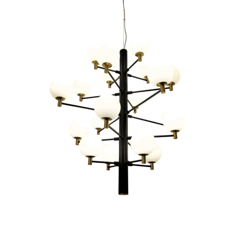 TwentyOrb Black and Gold 20 Light Spiral Tier Pendant Light - Lighting.co.za