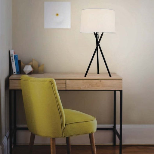 Twigs Black Tripod with Shade Spazio Table Lamp - Lighting.co.za