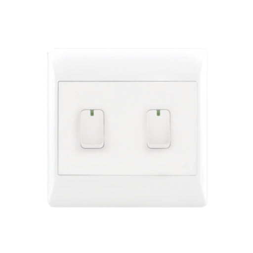 White 2 Lever 1 Way Light Switch – 4 X 4