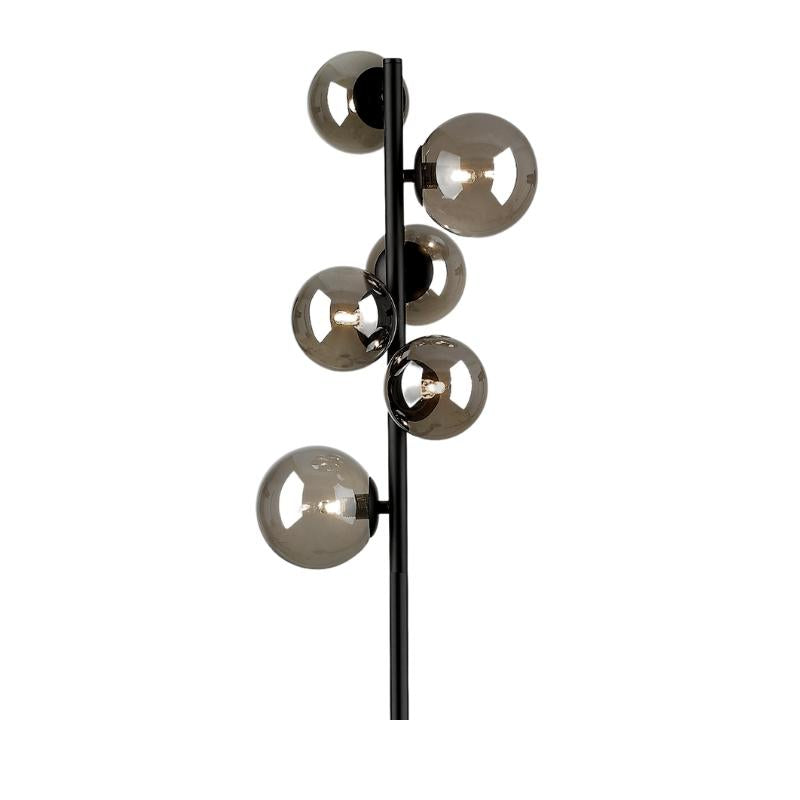 Foam Black and Smoke Glass Floor Lamp - Lighting.co.za