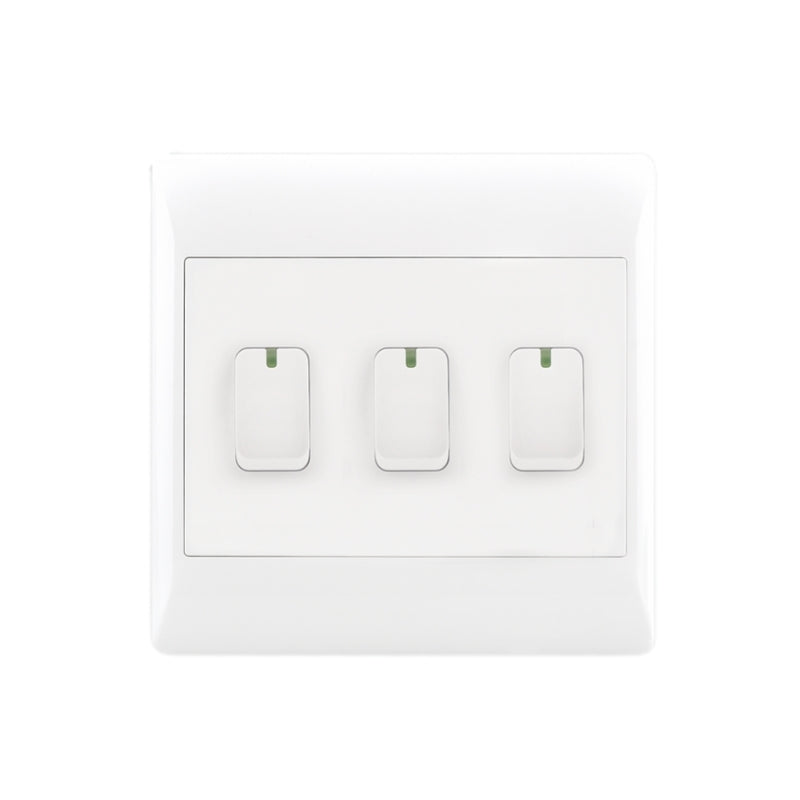 Look White 3 Lever 1 Way Light Switch - Lighting.co.za