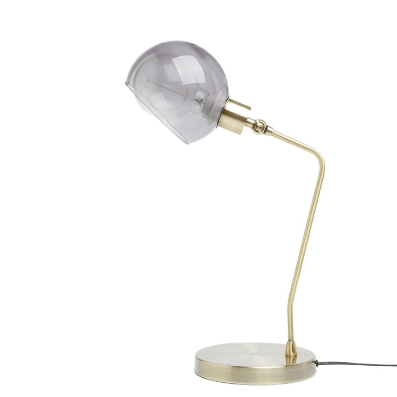 Camey Antique Brass and Glass Desk Lamp - Lighting.co.za