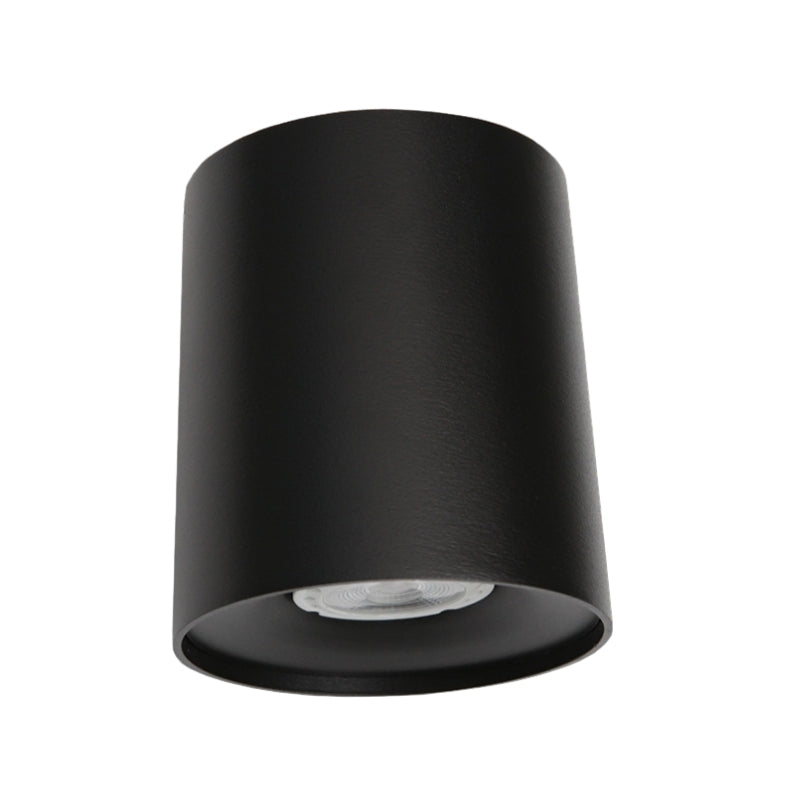 Solo Barrel Black | White Fixed Round GU10 Surface Mounted Down Light - Lighting.co.za