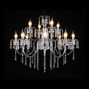 Elegant Chrome And K9 Crystal 12 Light Chandelier - Hanging Lights - Lighting.co.za
