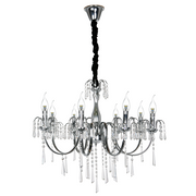 Elegant Chrome And K9 Crystal 5 | 8 Light Chandelier - Lighting.co.za