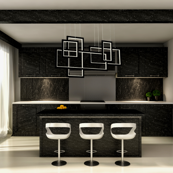 Vermont Modern Rectangular Black or White Pendant Light - Lighting.co.za