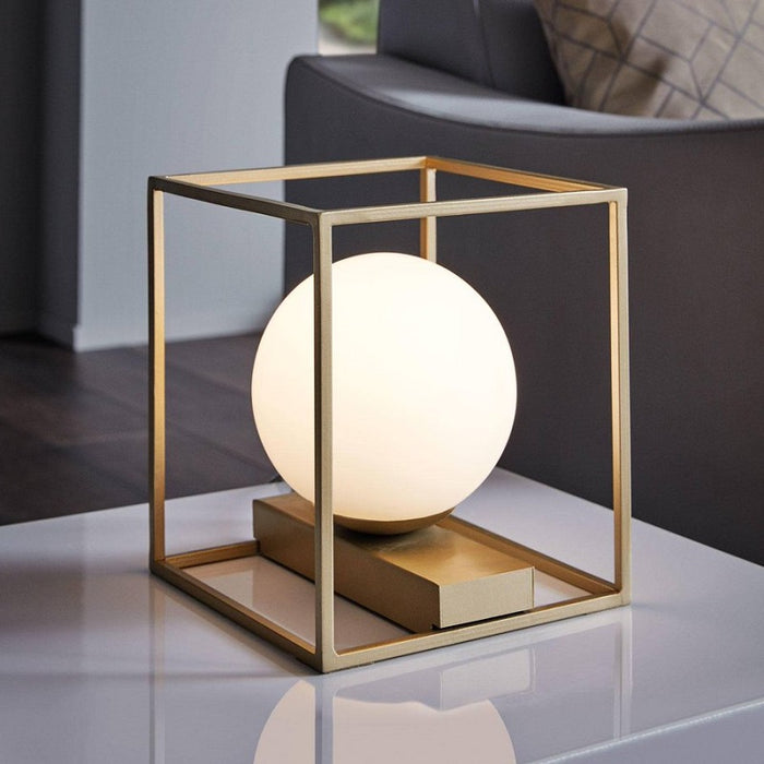 Vallaspra Gold and Frosted Glass Table Lamp - Lighting.co.za