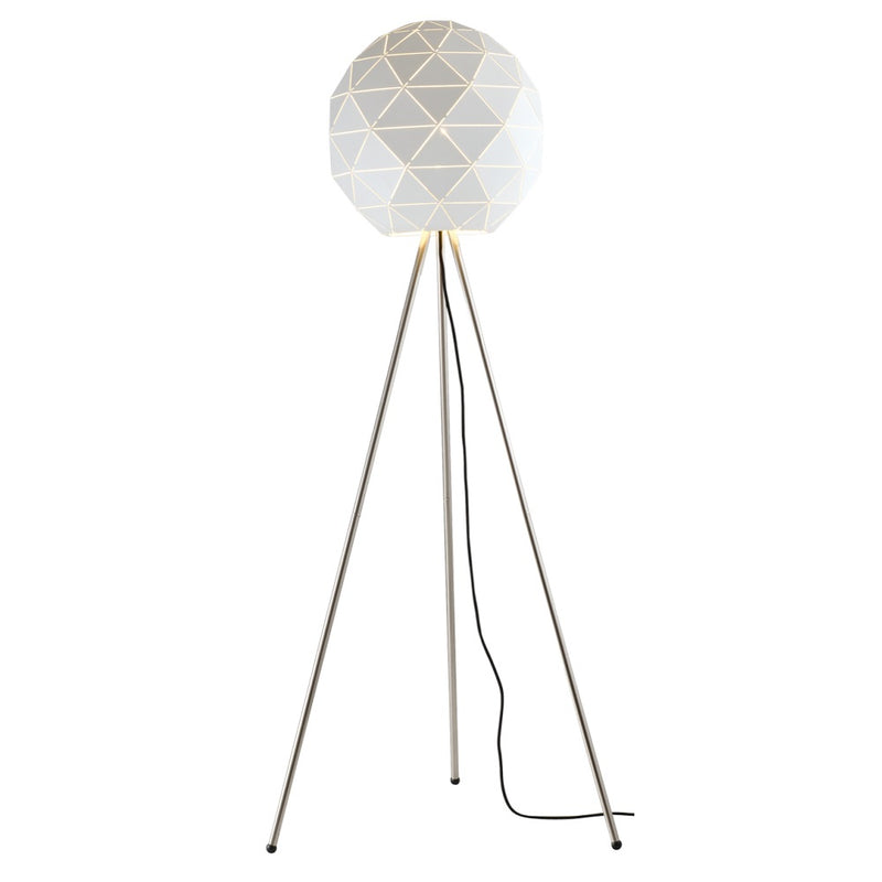Vicky White Or Black Laser Cut Metal Floor Lamp - Lighting.co.za