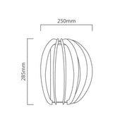 Stellato Natural Maple Wood and White Glass Wall Light - Lighting.co.za