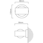 Ono White Up Down LED Wall Light - Lighting.co.za