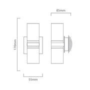 Passa Square Black Gold | Brown Copper GU10 LED Up Down Wall Light - Lighting.co.za