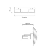 Romendo LED 2 or 3 Light Linear Bathroom Mirror Wall Light - Lighting.co.za