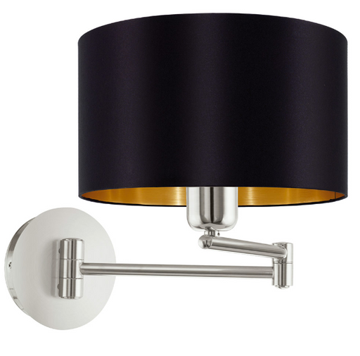 Maserlo Taupe Or Black And Gold Arm Wall Light - Lighting.co.za