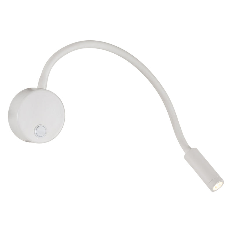 Sasha White 3W LED Bedside Reading Wall Light - Lighting.co.za