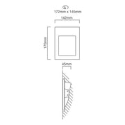 Gypsum 1W LED Square Recessed Wall Light 2 Options - Lighting.co.za