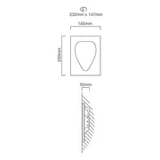 Gypsum 1W LED Tall Oval Recessed Wall Light - Lighting.co.za