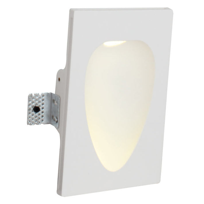 Gypsum 1W LED Tall Oval Recessed Wall Light - Lighting.co.za