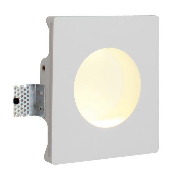 Gypsum 1W LED Round Recessed Wall Light 2 Sizes - Lighting.co.za