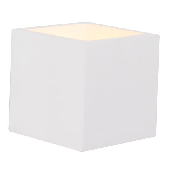 Cube Indoor White Gypsum Wall Light - Lighting.co.za